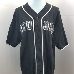 STUSSY INTL SPELL OUT SEWN BASEBALL JERSEY